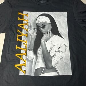 Aaliyah Shirt Graphic Tee Black Medium